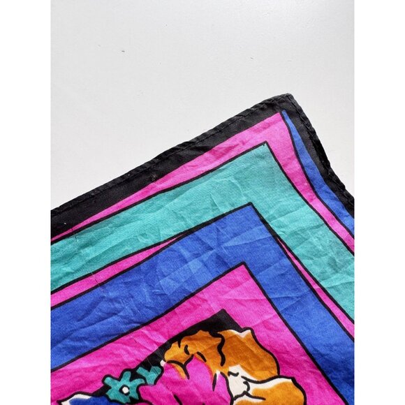 Vintage LIBERTY Floral Silk Habotai 16.5" x 16.5" Square Scarf - Picture 4 of 10